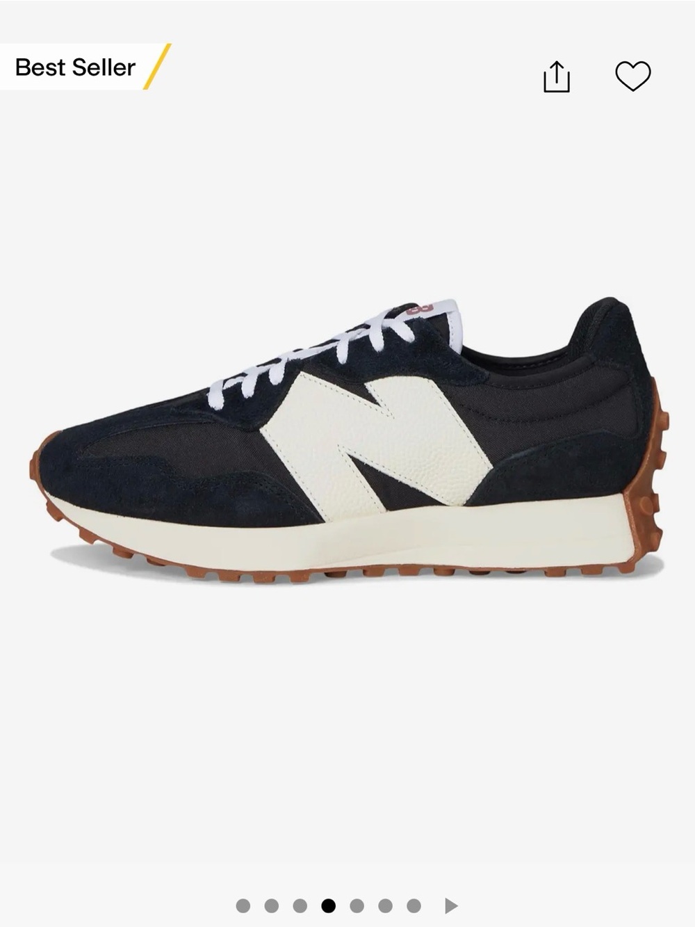New Balance women’s Suede Sneaker with Cream N